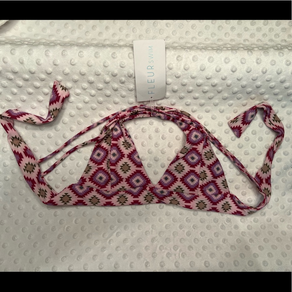 NWT Fleur Swim Peony Top in Aztec